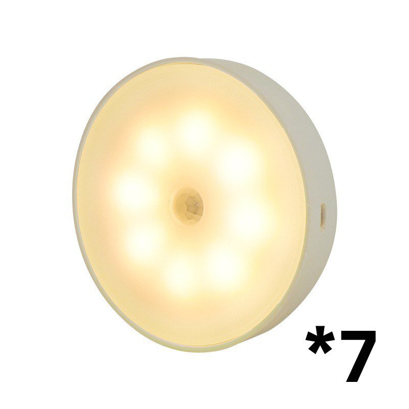 Usb Rechargeable Motion Sensor Light Round Wireless LED Puck Light Kichen Cabinet Lighting Motion Sensor Lamp Night Light - Image 8