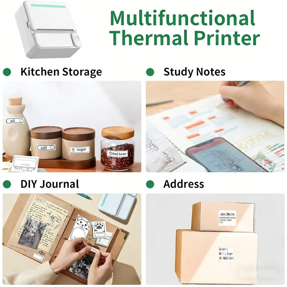 Mini Thermal Printer Pocket Bluetooth Mobile Phone Photos Label Printing Machine - Image 6