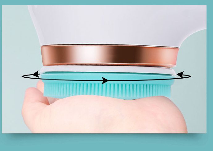 Electric Bath Brush Silicone Back Scrubber USB Rechargeable 2 Speeds Rotating Shower Brush Spa Waterproof Body Cleaning Brush - Image 8