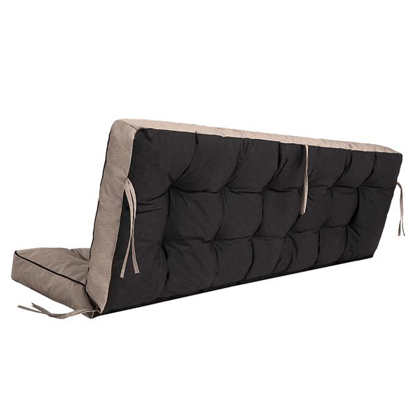 Outdoor Swing Cushions 55 Inch,Waterproof 4in Thick Porch Swing Cushion Replacement With Backrest And Ties,Comfortable 2-3 Seat Pation Swing Pad For Backyard,Garden,Lawn,Outdoor Furniture - Image 6