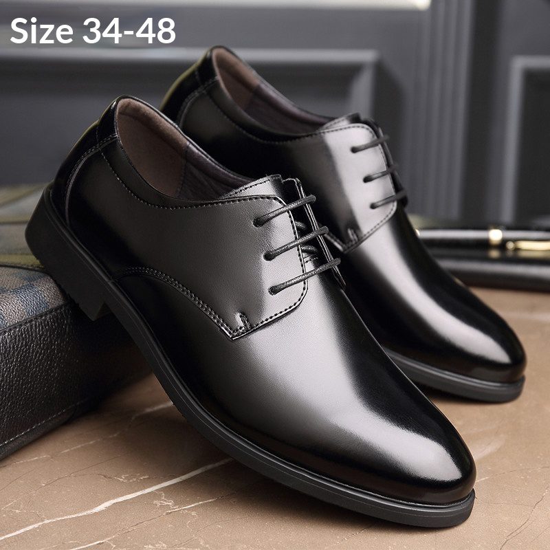 Genuine Leather Business Formal Extra-Large Mens Leather Shoes - Image 2