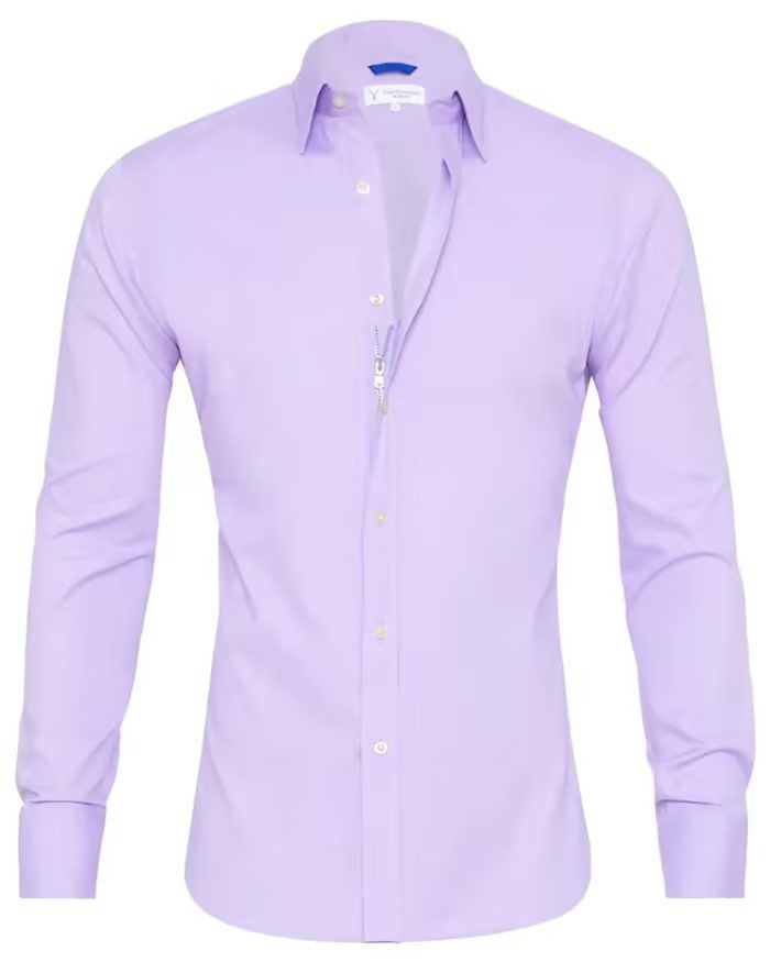 Long Sleeve Zipper Shirt With Button Design Fashion Lapel Tops For Mens Clothing - Image 10