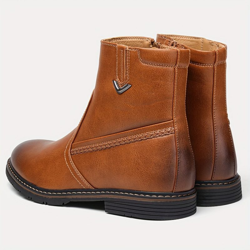 Dress Boots With Zipper Faux Fur - Image 2