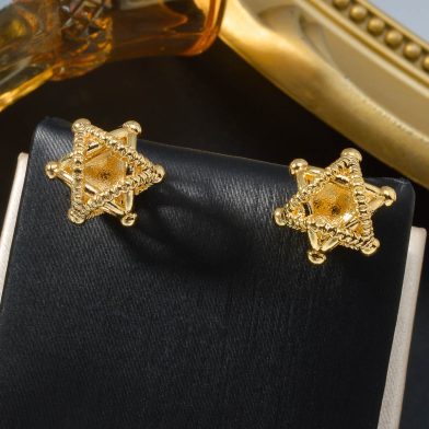 Minimalist Hollow Star Copper-Plated Stud Earrings For Women