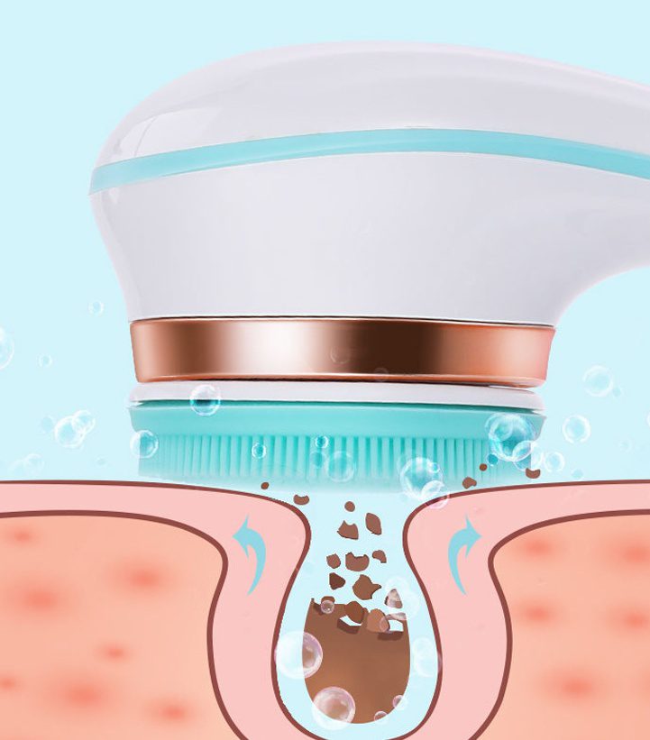Electric Bath Brush Silicone Back Scrubber USB Rechargeable 2 Speeds Rotating Shower Brush Spa Waterproof Body Cleaning Brush - Image 9