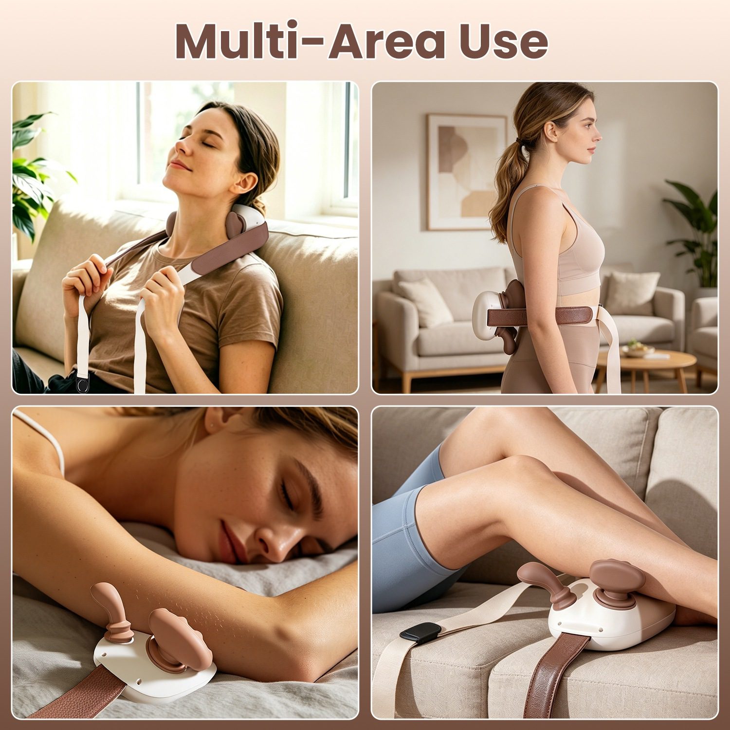 1Pc Human Like Neck Massager With Heat Cordless Neck Massager For Pain Relief Deep Tissue Shiatsu Massager For For Neck Shoulders Back Legs - Image 6