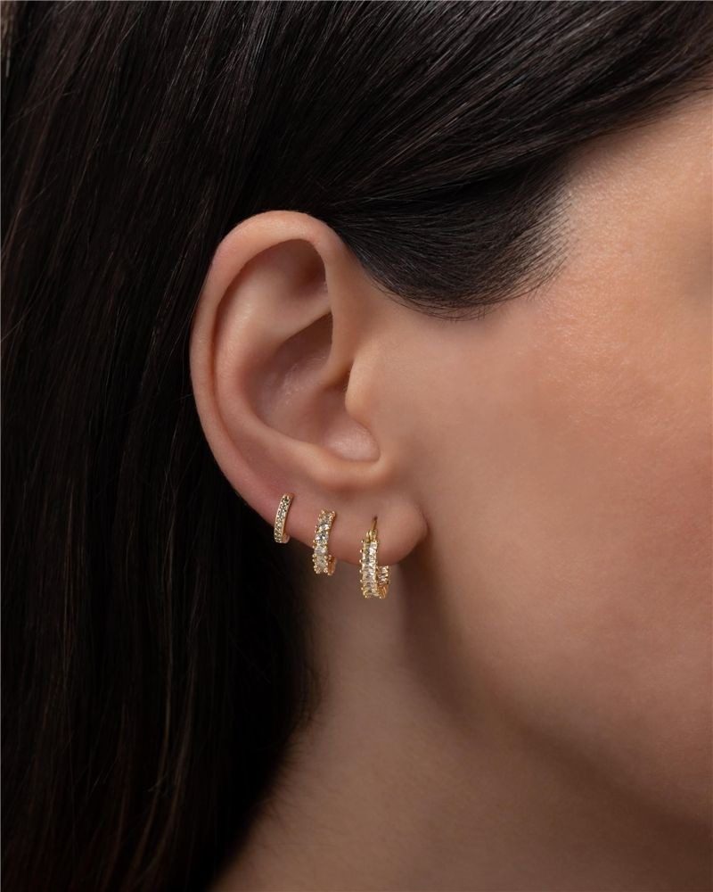 Cube Zircon Dome Set Thick Small Sharp Corner Dome Fashionable Daily Perforated Jewelry, Fashionable Daily Perforated Versatile Jewelry - Image 3