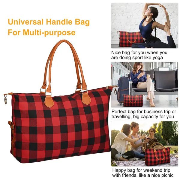 Women Duffle Bag Travel Luggage Bags Weekend Overnight Bag Tote Bags Shoulder Handle Bags - Image 4