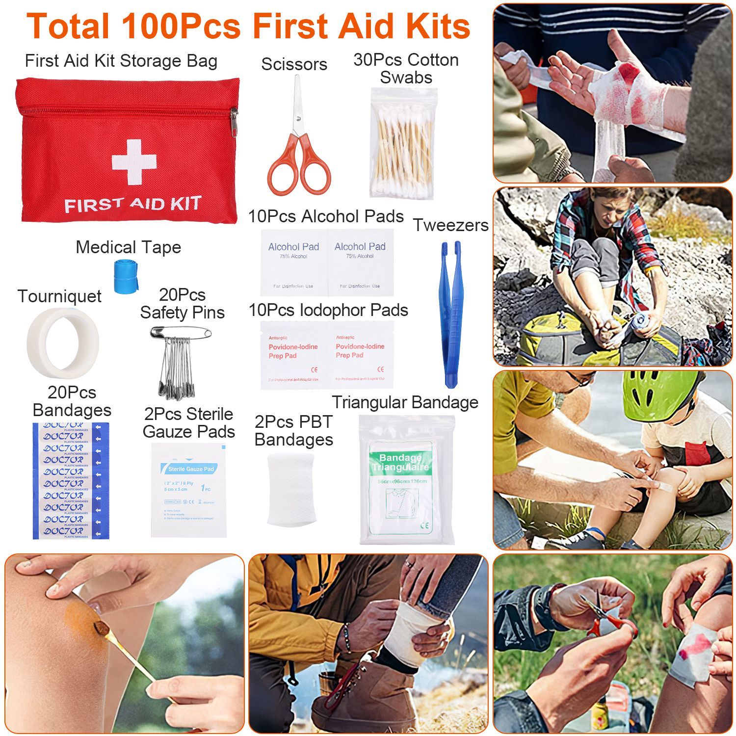 125Pcs Survival Kits Professional Emergency Survival Gear Tactical First Aid Kit Supplies For Outdoor Adventure Camping Hiking Hunting - Image 4