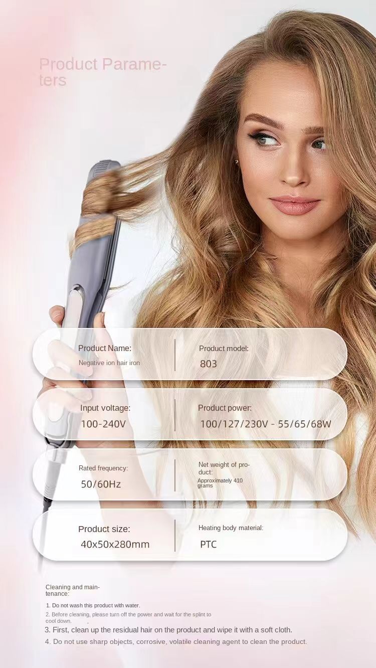 Ceramic Hair Straightener With Smart LCD Display,30s Fast Heat Up, 450F Adjustable Temperature, Ionic Frizz Control - Image 6