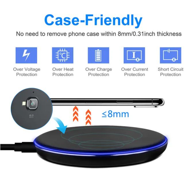 Wireless Charger Qi Certified Ultra Slim 5W Charging Pad - Image 2