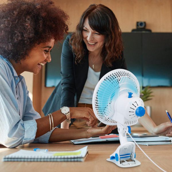 3-in-1 Clip On Fan, Quiet Small Desk Fan With 2 Speeds & Auto Oscillation, Clamp Fan For Office Bedroom Stroller, Safe For Baby - Image 3