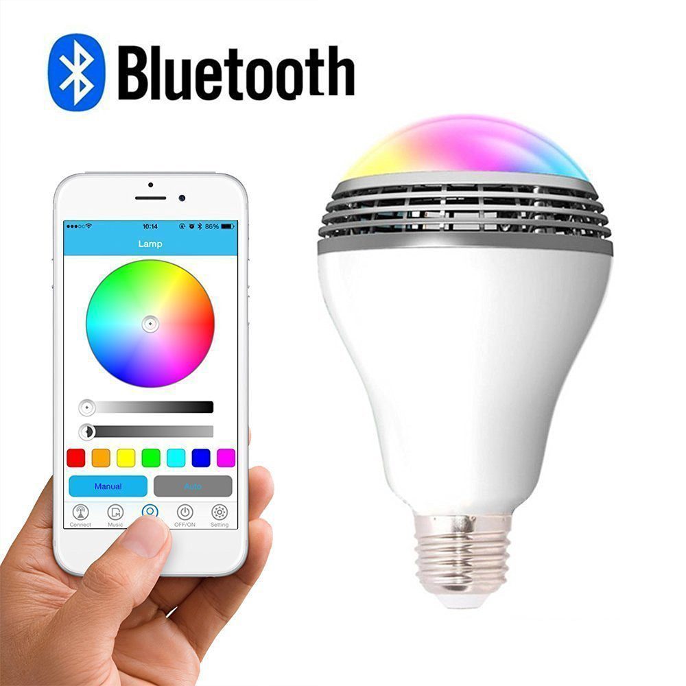 مصباح ذكي LED منزلي مبتكر بسماعة بلوتوث E27