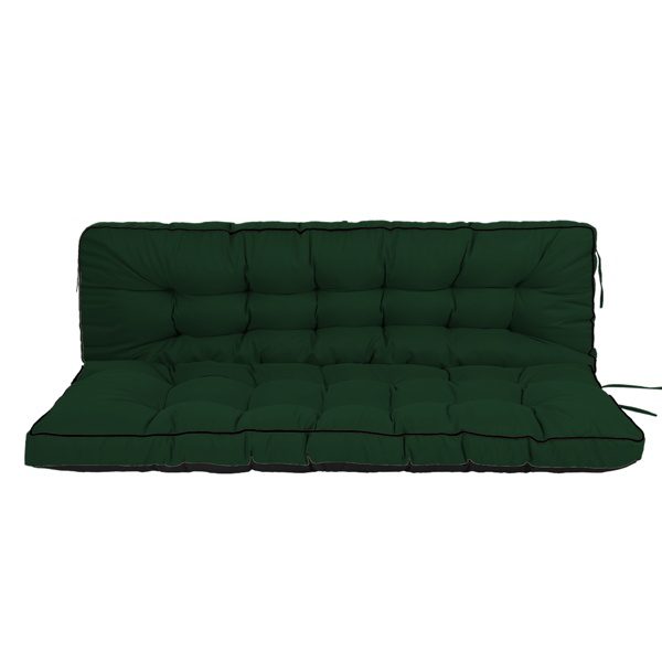 Outdoor Swing Cushions 70 Inch,Waterproof 4in Thick Porch Swing Cushion Replacement With Backrest And Ties,Comfortable 2-3 Seat Pation Swing Pad For Backyard,Garden,Lawn,Outdoor Furniture Dark Green