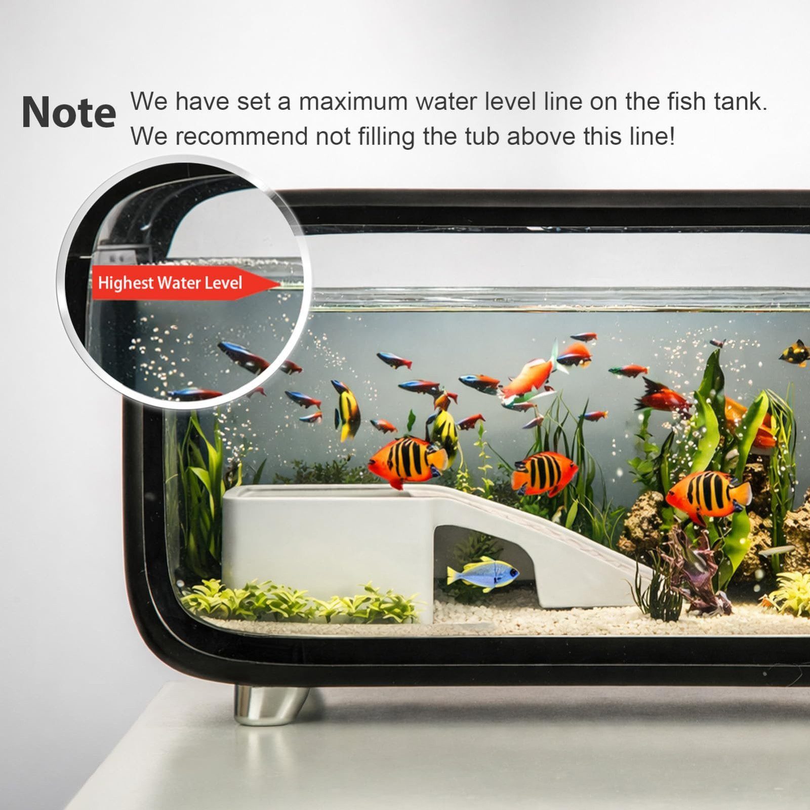 Compact Betta Fish Tank Kit Clear Desktop Aquarium With Ecological Cycle System - Image 5
