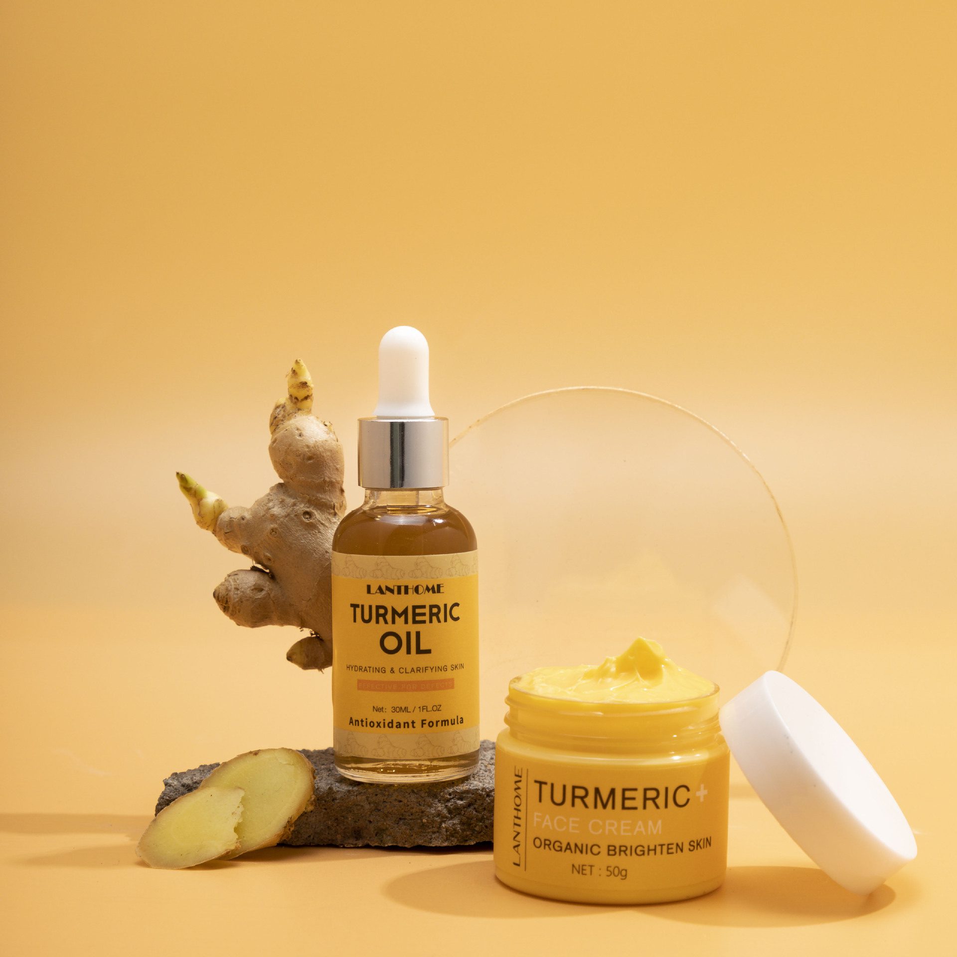 Turmeric Essential Oil Skincare Set Moisturizes And Repairs Skin Brightens And Hydrates To Relieve Dull Skin - Image 4