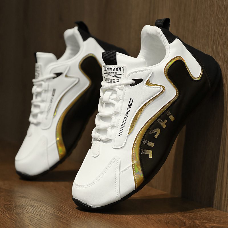 Fashion Colorblock Lace-up Sneakers For Men Breathable Low-top Dad Shoes Running Walking Sports Shoes - Image 5