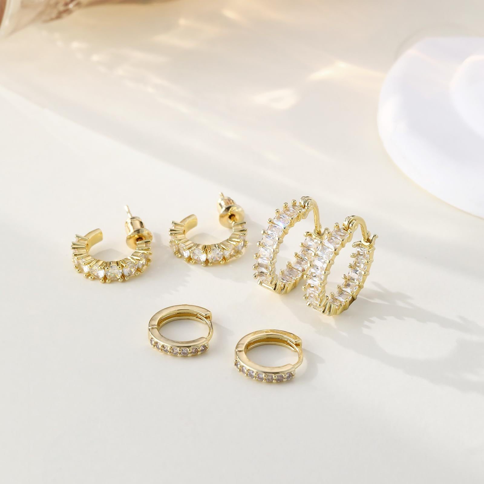 Cube Zircon Dome Set Thick Small Sharp Corner Dome Fashionable Daily Perforated Jewelry, Fashionable Daily Perforated Versatile Jewelry - Image 4
