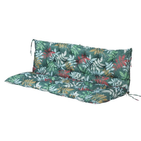 Outdoor Swing Cushions 70 Inch, Waterproof 4i Thick Porch Swing Cushion Replacement With Backrest And Ties, Comfortable 2-3 Seat Pation Swing Pad For Backyard, Garden, Lawn, Outdoor Furniture-Flower - Image 2