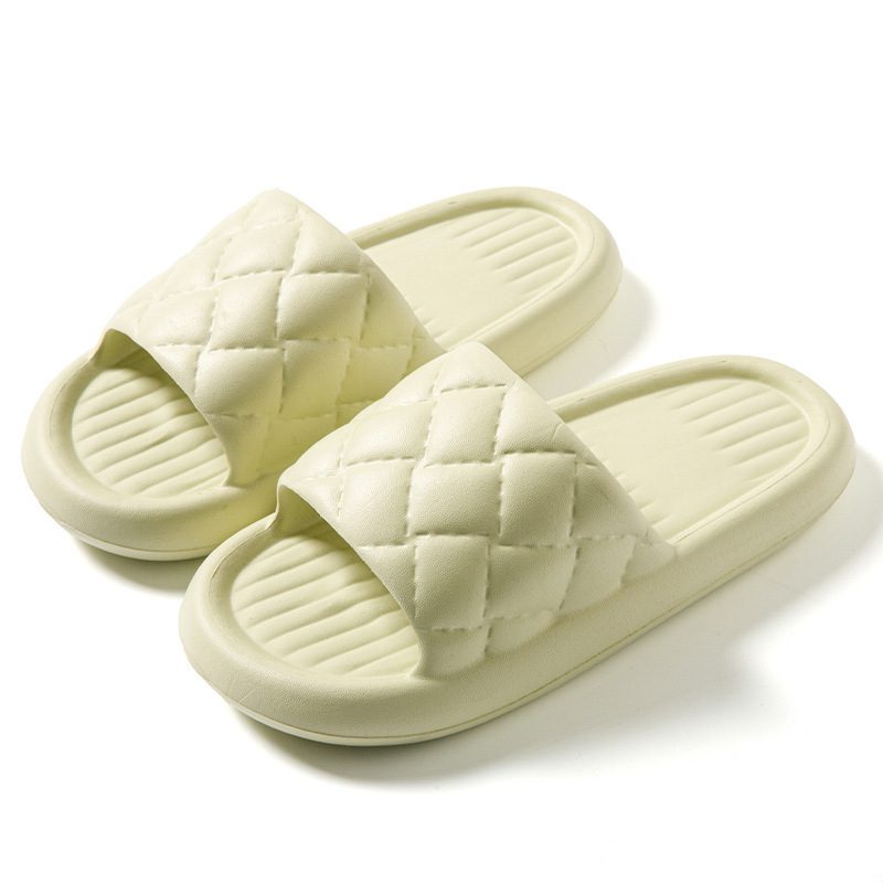 New Rhombus Home Slippers Summer Non-slip Floor Bathroom Slipper Lightweight Simple House Shoes For Women Men - Image 8