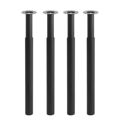 Adjustable Table Legs, 28-43.3 In Steel Furniture Legs, 1200 Lbs Max Load Heavy Duty, Quick Installation, Ideal For Home Office Desk DIY, Coffee Dinner Bar Tables, Workbenches, Set Of 4, Black