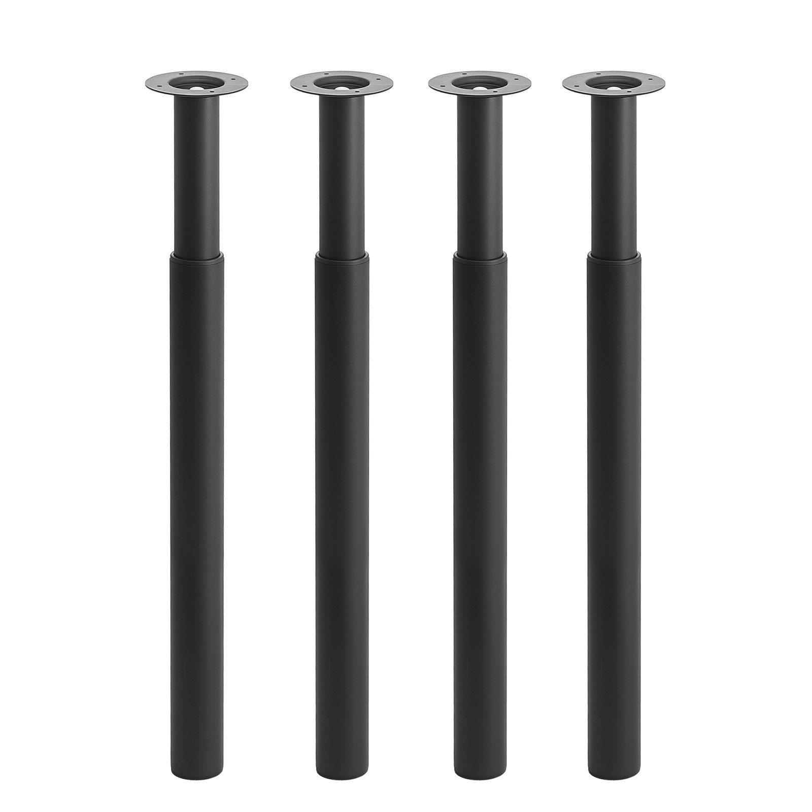 Adjustable Table Legs, 28-43.3 In Steel Furniture Legs, 1200 Lbs Max Load Heavy Duty, Quick Installation, Ideal For Home Office Desk DIY, Coffee Dinner Bar Tables, Workbenches, Set Of 4, Black