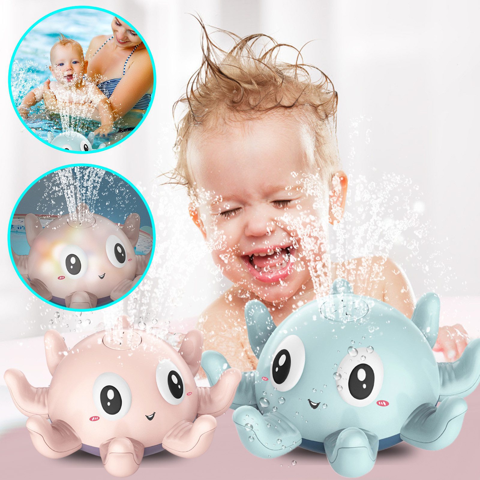 Children's Automatic Water Spray Bath Toys Bath Fun Toys With Flashing Water Spray Toy Baby Swimming Shower With Toys New - Image 5