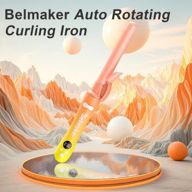 Iridescent Rotating Curling Iron Ceramic Curling Iron Suitable For All Hair Types Perfect For Gifting
