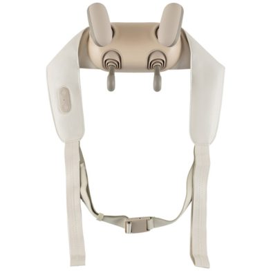 Neck Shoulder Massager - 4D Deep Tissue Kneading, 2 Modes & 2-Level Heat , Hands-Free Straps For Home Office Travel