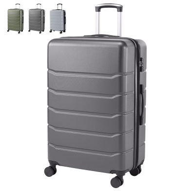 Hard Shell Carry On Suitcase, ABS Spinner Wheel Luggage, Lightweight And Expandable Rolling Travel Bag