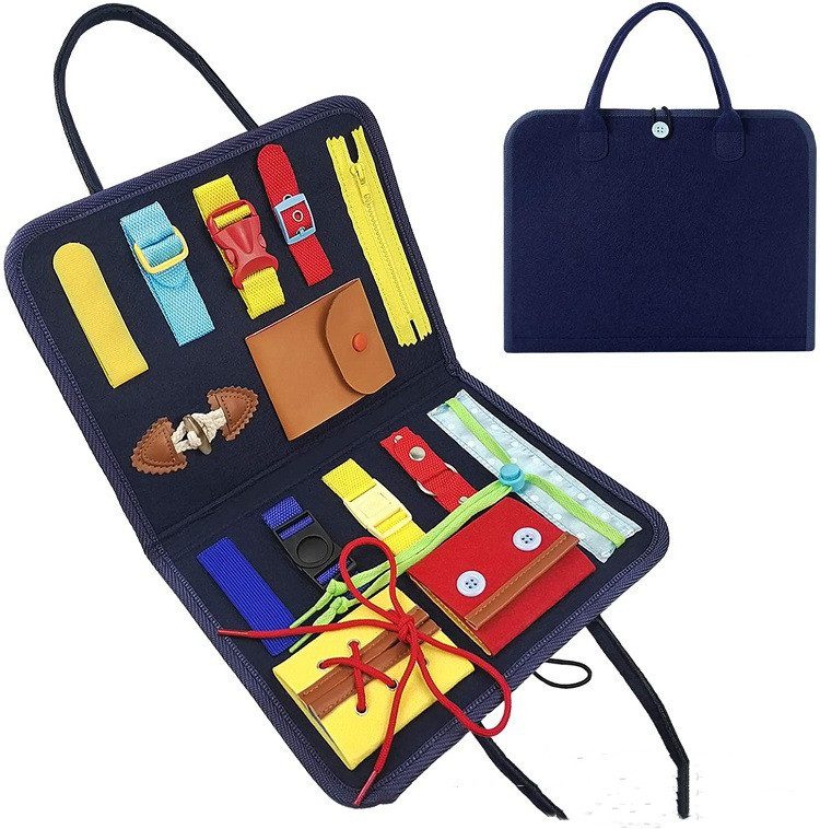 New Busy Book Children's Busy Board Dressing And Buttoning Learning Baby Early Education Preschool Sensory Learning Toy - Image 5