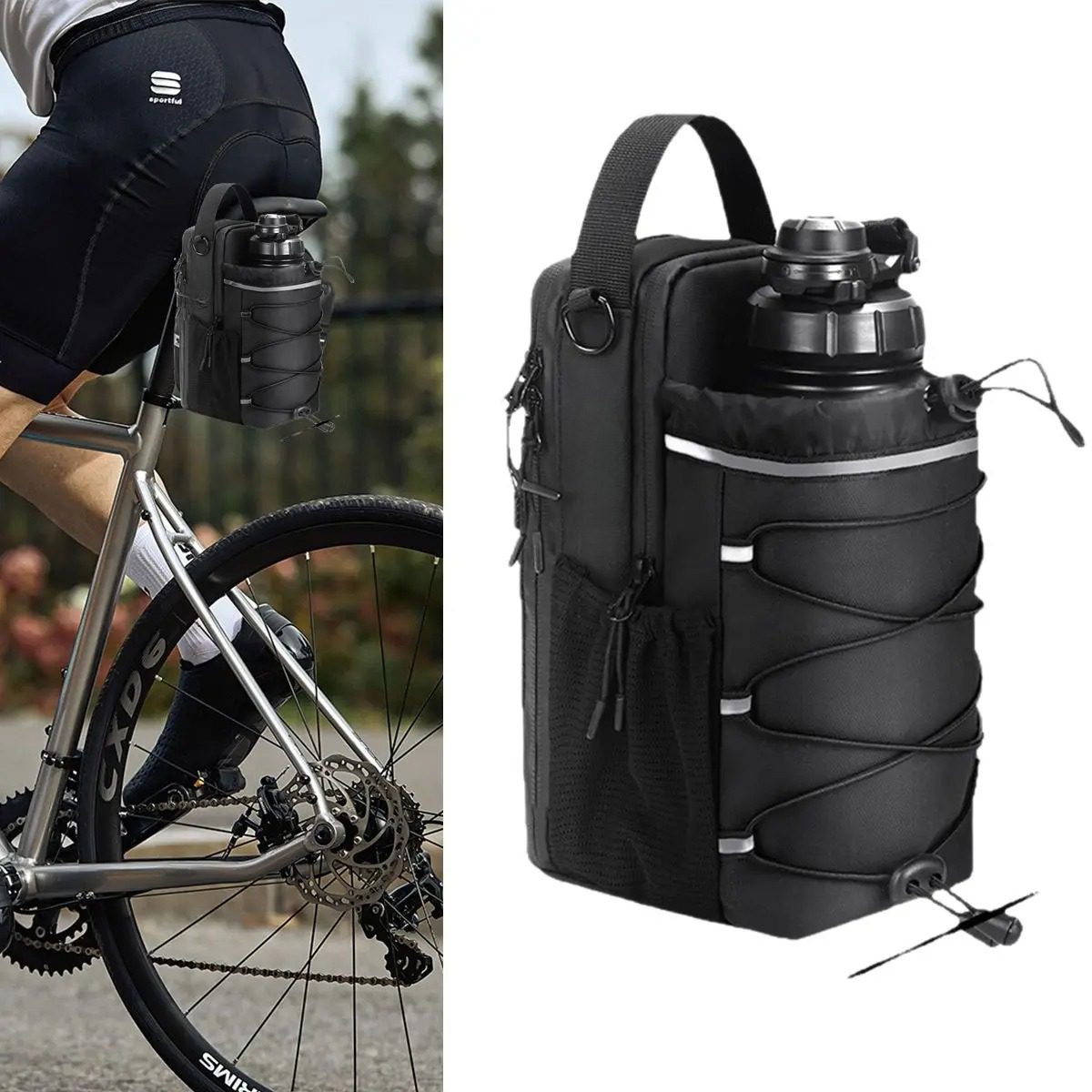 Fitness Magnetic Kettle Bag Crossbody Bag Magnetic Gym Bag For Men And Women Sling Bottle With Magnetic Attachment Water Bottle Holder - Image 3
