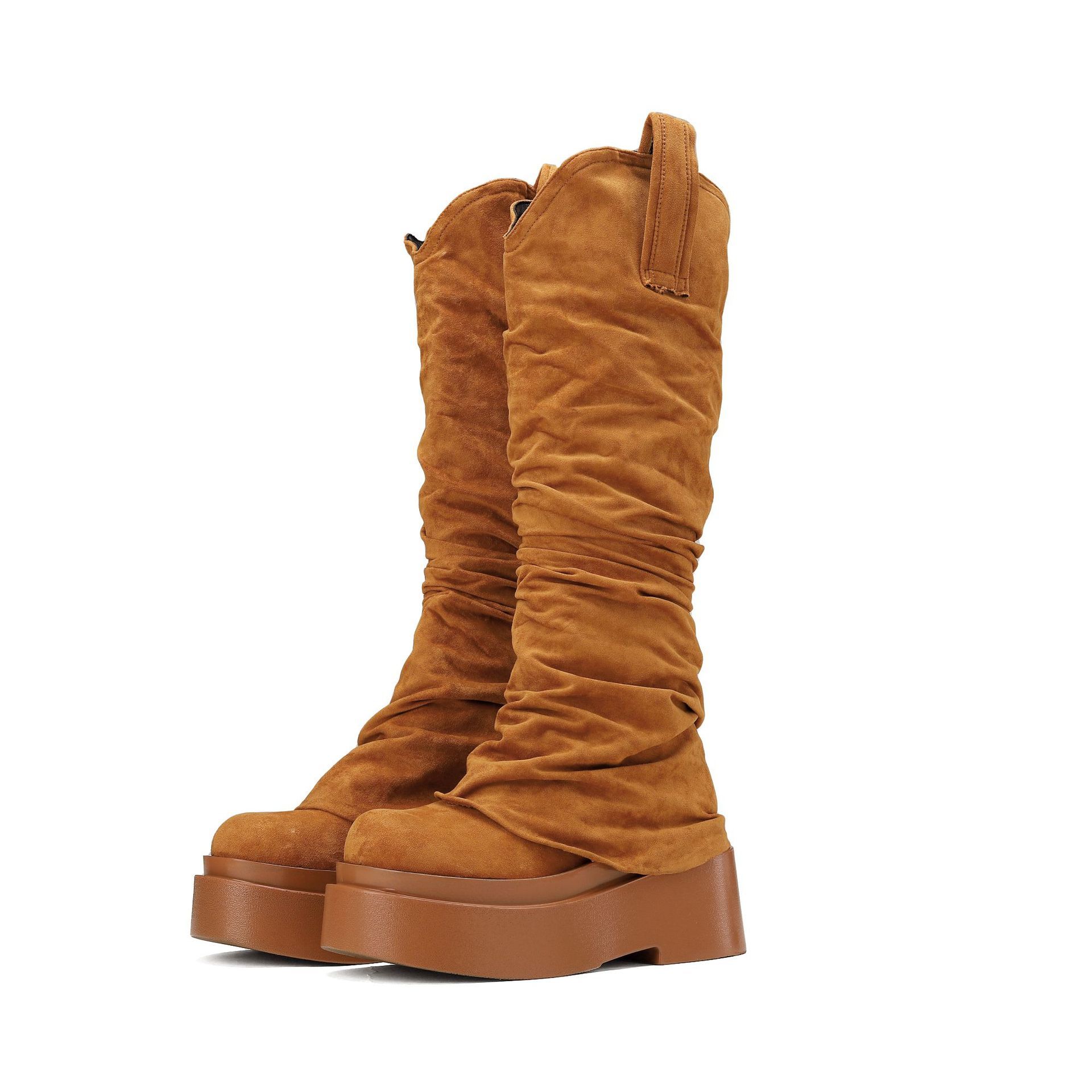 European And American Womens Chunky High Boots - Image 5