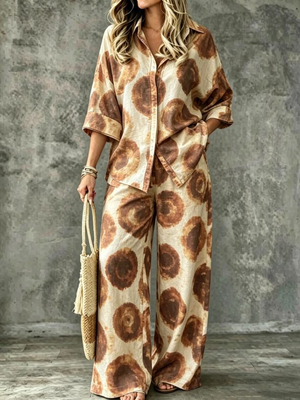 SpringSummer Digital-Print Shirt And Pants Set - Image 6