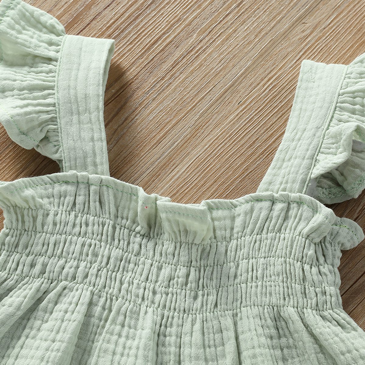 Girls' Solid Color Sling Top Hot Pants Suit - Image 8