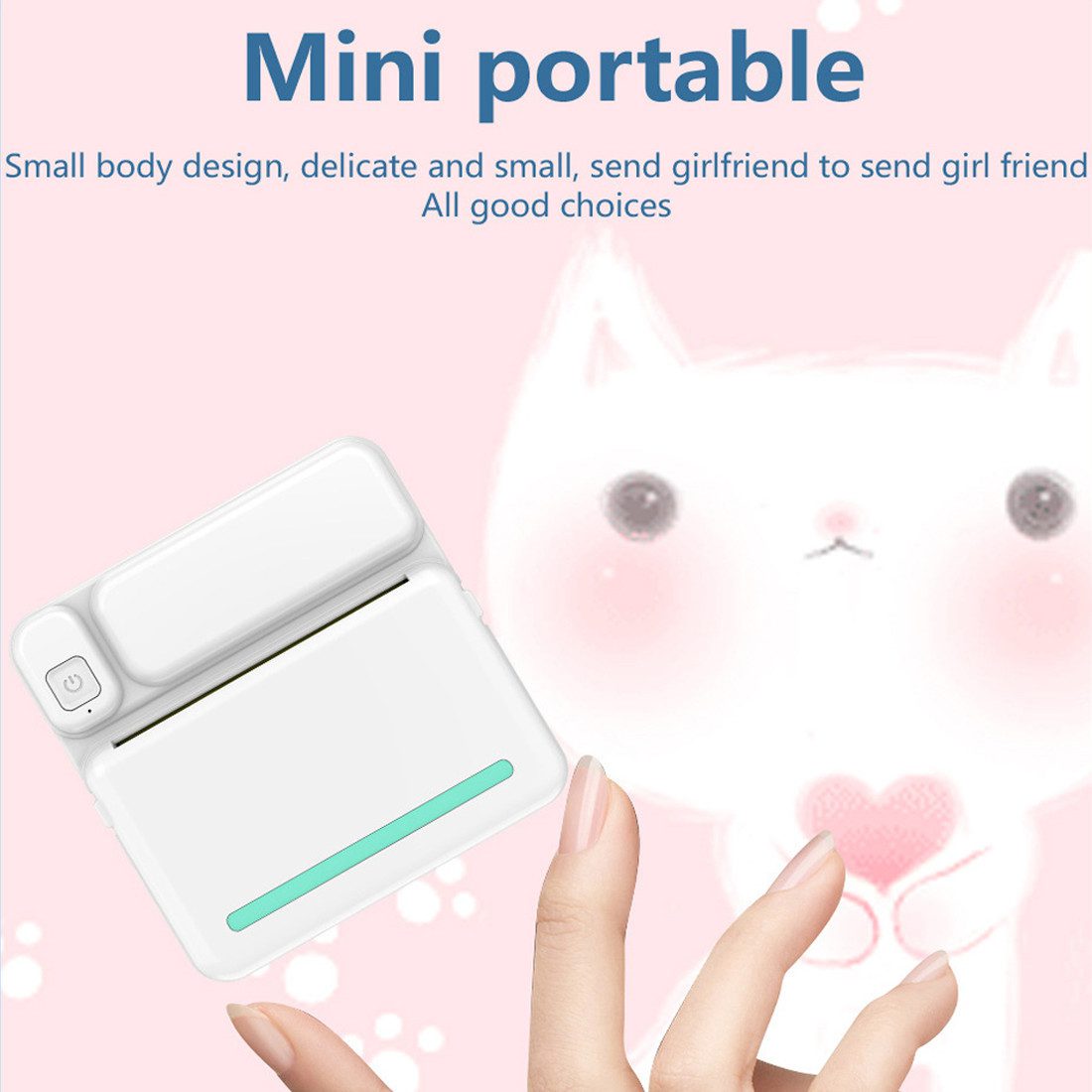 Mini Thermal Printer Pocket Bluetooth Mobile Phone Photos Label Printing Machine - Image 3