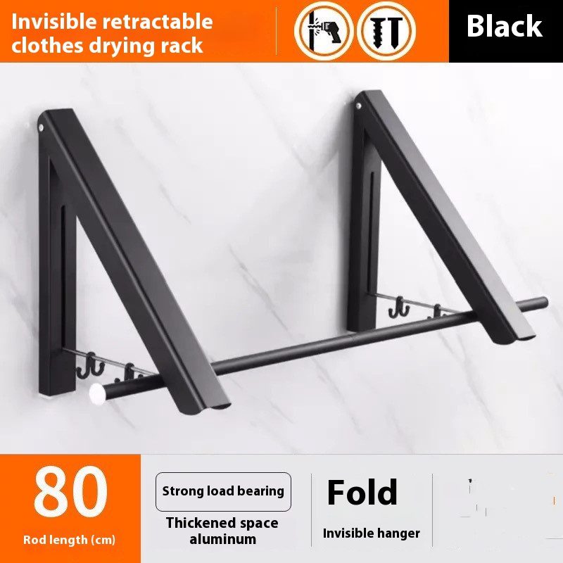 Non Perforated Space Aluminum Foldable Invisible Thick Drying Rack - Image 8