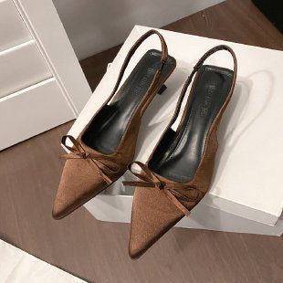Arrival Fashionable Minimalist Pointed-toe High-heeled Sandals With A Bow On The Toe - Image 8