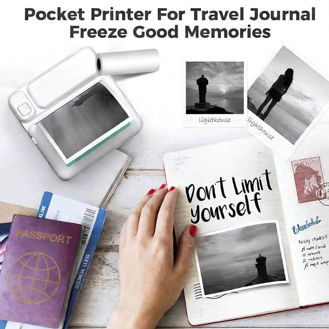 Mini Thermal Printer Pocket Bluetooth Mobile Phone Photos Label Printing Machine - Image 10