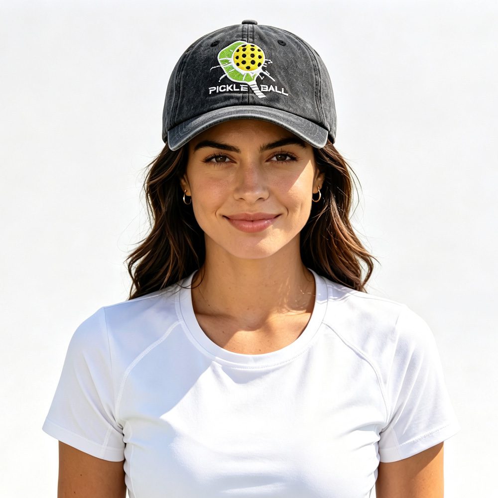 2pcs Pickleball Baseball Cap For Women Men, Embroidered Pickleball Paddle Hat, Vintage Cotton Hat For Outdoor Sports - Image 9
