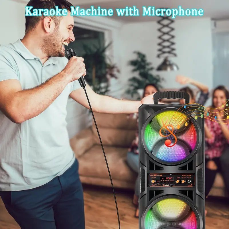 Portable Bluetooth Party Speaker Wireless Karaoke System Lights TWS - Image 8