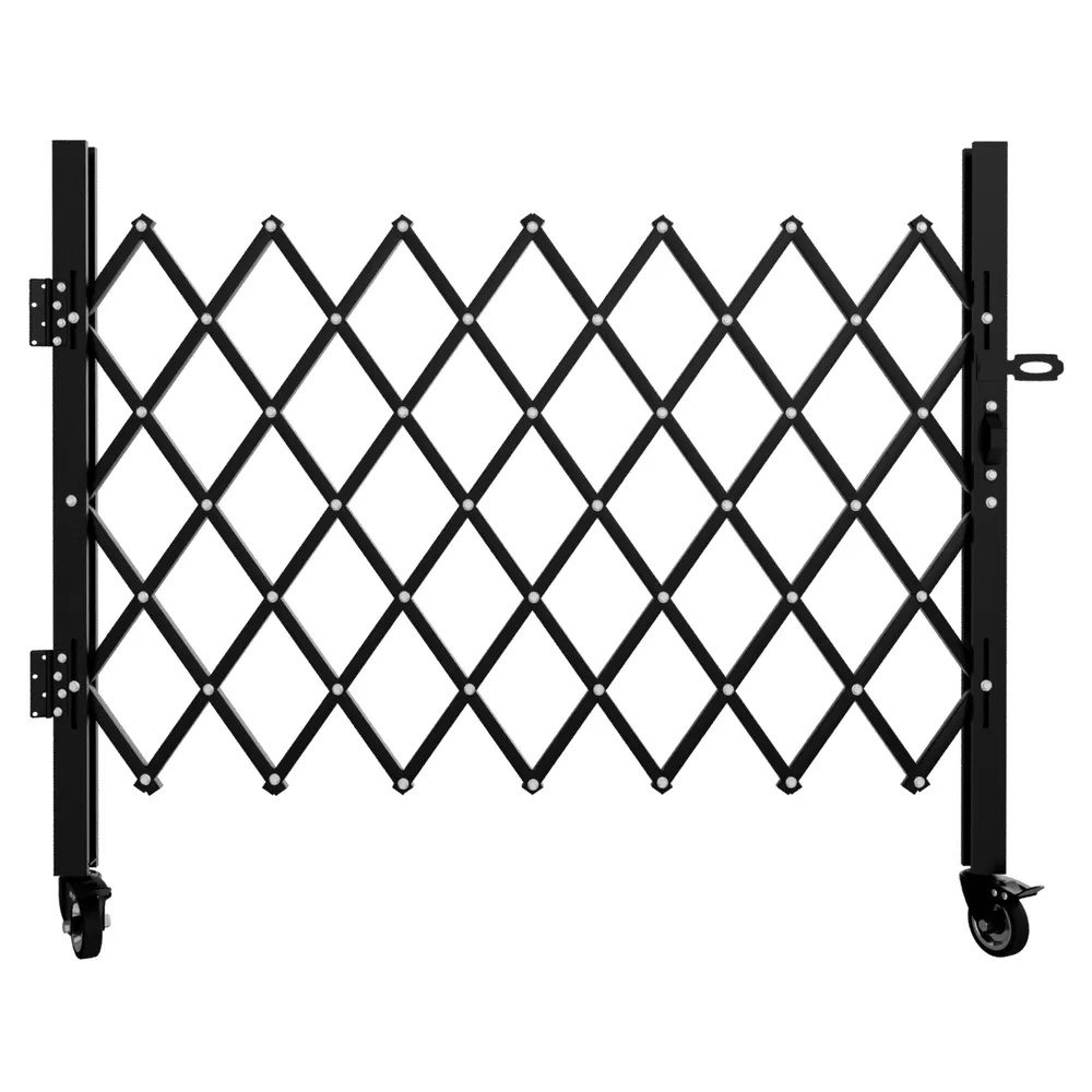 Foldable Security Gate, Expandable Safety Barrier With 360' Swivel Casters Lockable Design, Portable Mobile Rolling Barricade For Garage, Warehouse, Driveway And Pool Areas - 51.57' H X 42' W - Image 6