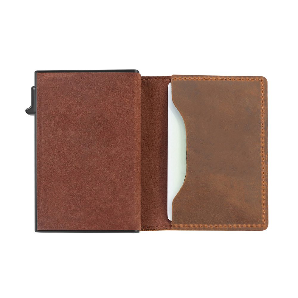 Rfid Card Holder Men Wallets Money Bag Male Black Short Purse Small Leather Slim Wallets Mini Wallets For Airtag Air Tag - Image 4
