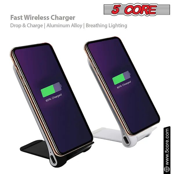 5 Core Wireless Charger 10W Max Fast Wireless Charging Pad Glass Top Pair Boostcharge Slim USB-C - Image 4