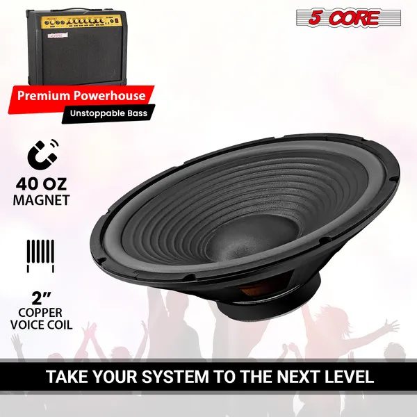 5 Core 15 Inch Guitar Speaker Replacement 450W 4 Ohm Low Distortion For Electric Guitar Amp Cabinet - Image 5