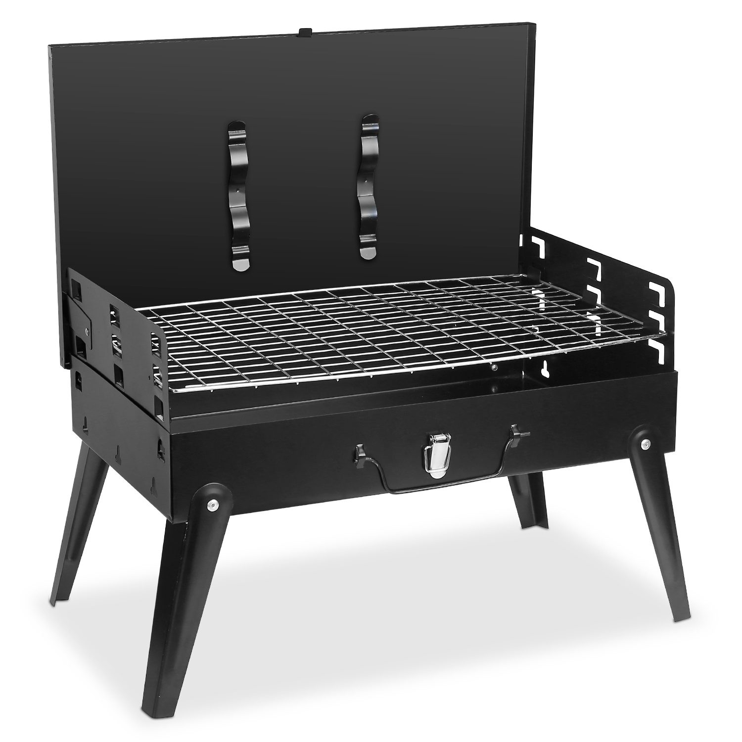 1Pc 17.32x10.63x8.27in Portable Charcoal Grill For Spring Summer Outdoor Activities Foldable BBQ Suitcase Grill Shelf For Outdoor Camping Picnics Garden Grilling Fedex Shipping - Image 6