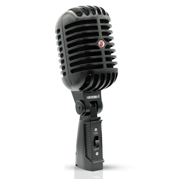 ميكروفون 5Core كلاسيكي عتيق ديناميكي احترافي XLR للاستوديو بتصميم ريترو، أسود - RTRO MIC BLK