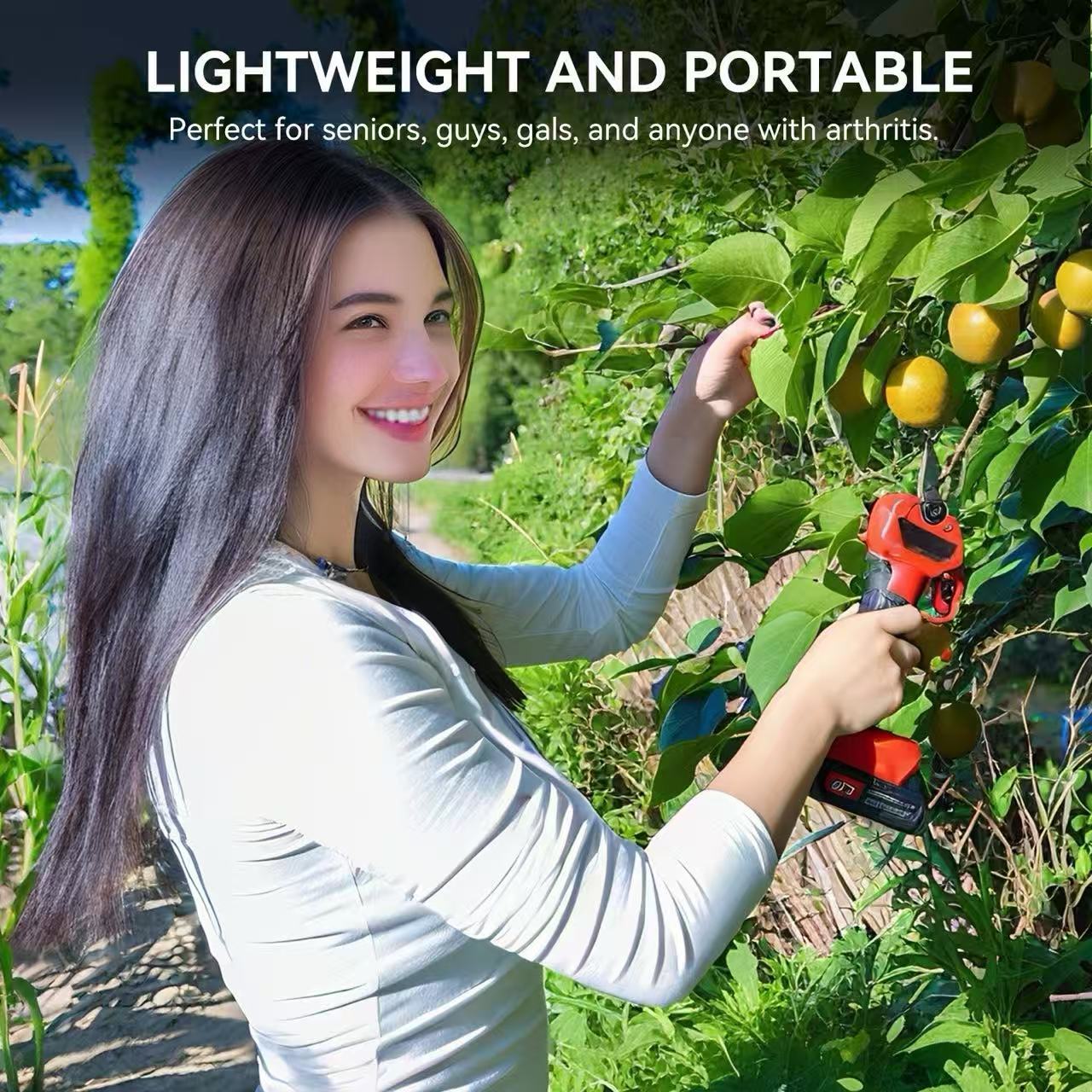 Upgraded Electric Pruning Shears 1.2 Inch Cutting Diameter Cordless Power Pruner With LCD Display - Image 4