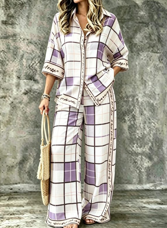 SpringSummer Digital-Print Shirt And Pants Set - Image 8