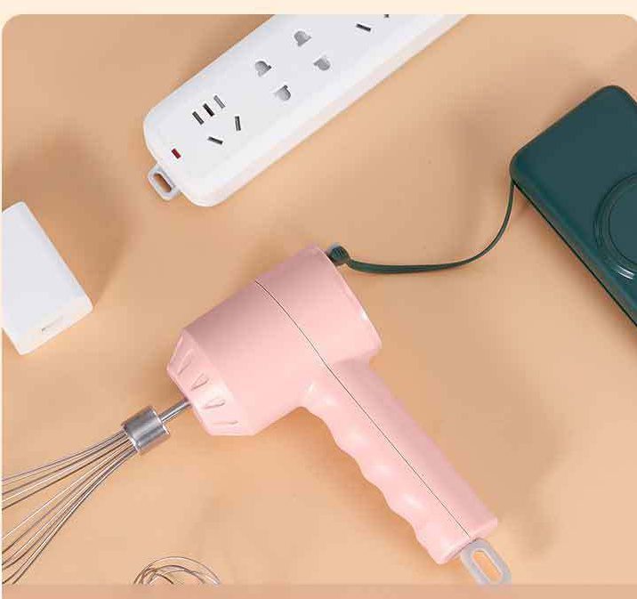 خفاقة بيض كهربائية لاسلكية صغيرة ومحمولة، تعمل باليد وقابلة للشحن عبر USB؛ تصلح كخلاط للطعام وصانعة لرغوة الحليب، وتتميز بـ 3 سرعات (للكريمة والكعك). - الصورة 5